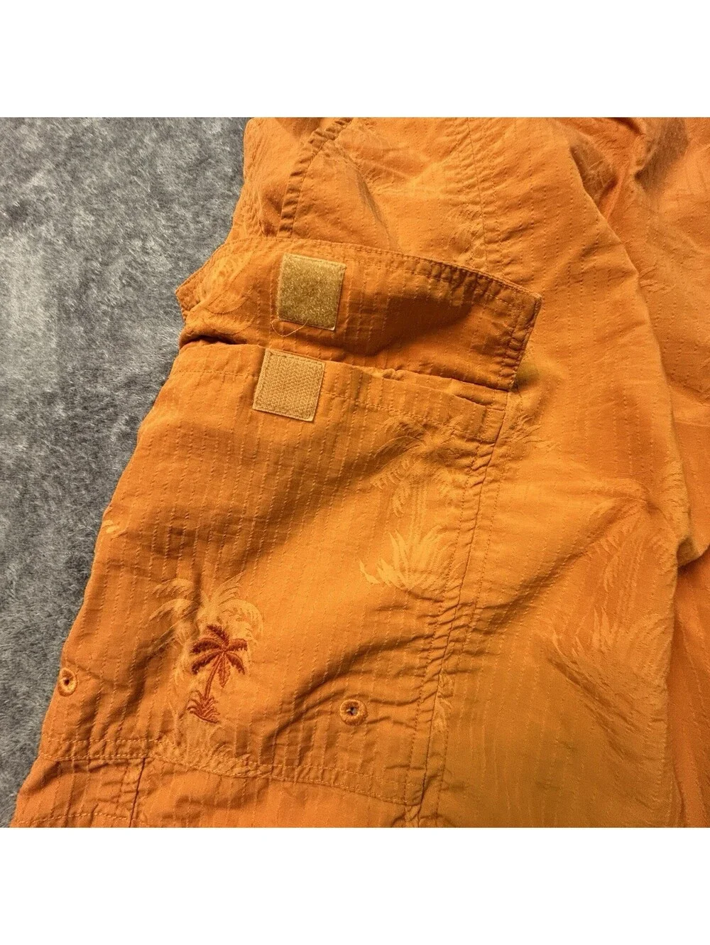 Tommy Bahama Men’s XL Orange Palm Tree Swim Trunks Cargo Board Shorts